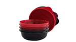 Tupperware 3'lü Set Buzdolabı Hit-Geçit Töreni 300 ml Siyah Kırmızı Koyu Kırmızı Küçük Hitparade Mini Panorama
