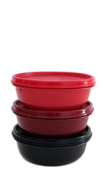 Tupperware 3'lü Set Buzdolabı Hit-Geçit Töreni 300 ml Siyah Kırmızı Koyu Kırmızı Küçük Hitparade Mini Panorama