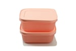 Tupperware Dondurucu Kabı 450 ml (2) Pembe Düz Buz Kristali Buz Kristali