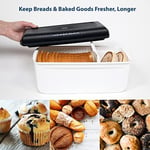Tupperware Ekmek Tasarrufu - Ekmek, Hamur İşleri, Simit ve Daha Fazlası için Saklama Kabı ve Ekmek Kutusu, Yoğuşma Kontrolü - Nem Kontrol Teknolojisi, Ekmeği Daha Uzun Süre Taze Tutar - 32,1 cm x 16,5