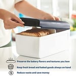 Tupperware Ekmek Tasarrufu - Ekmek, Hamur İşleri, Simit ve Daha Fazlası için Saklama Kabı ve Ekmek Kutusu, Yoğuşma Kontrolü - Nem Kontrol Teknolojisi, Ekmeği Daha Uzun Süre Taze Tutar - 32,1 cm x 16,5