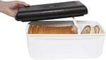 Tupperware Ekmek Tasarrufu - Ekmek, Hamur İşleri, Simit ve Daha Fazlası için Saklama Kabı ve Ekmek Kutusu, Yoğuşma Kontrolü - Nem Kontrol Teknolojisi, Ekmeği Daha Uzun Süre Taze Tutar - 32,1 cm x 16,5