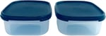 Tupperware İsviçre Seti 2 x 850 ml Siyah Kare Kompakt Konteyner Saklama Modüler Konteyner Taze Döngü Kuru Saklama Kabı