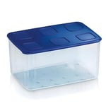 Tupperware Şeffaf ve Taze 2,5 L Şeffaf Mavi Koyu Mavi Buzdolabı Sistemi Taze Sistem Konteyner Kapaklı Dikdörtgen