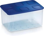 Tupperware Şeffaf ve Taze 2,5 L Şeffaf Mavi Koyu Mavi Buzdolabı Sistemi Taze Sistem Konteyner Kapaklı Dikdörtgen