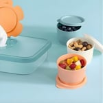 Tupperware SET (3) Buzdolabı Uno 120 ml Renkli Turuncu Beyaz Mavi Kutu Stok Saklama Kabı Julchen
