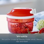 Tupperware SuperSonic Chopper Mini - Manuel Mutfak Robotu - 300 ml Kapasite - Elektrik Gerekmez - Otlar, Kuruyemişler, Sarımsak, Sebzeler Doğramak için İdeal - Yemek Hazırlama Aksesuarı ve Mutfak
