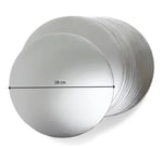 Turta Mendili/Pasta Altlığı Gümüş Yuvarlak 28 cm 10 adet