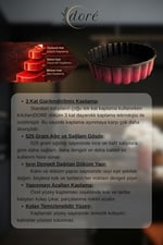 Turta Ve Tart Kek Kalıbı Cherry Red Kalın Döküm Üç Katmanlı Kaplama 525 Gram