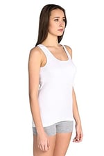 Tutku-3'lü Tutku Kadın Ribana Geniş Askılı Atlet-Beyaz- XXL
