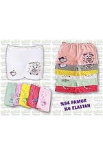 Tutku-6 Adet Kız Cocuk Baskılı Rengarenk Baskılı Pamuklu Boxer (BASKILI / 11-12 Yaş)