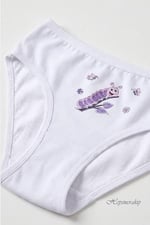 Tutku 6lı Kız Çocuk Baskılı Renkli Külot Likralı Slip