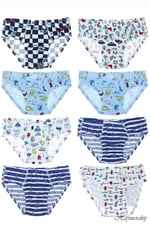 Tutku 6'lı Paket Erkek Çocuk Renkli Empirme Elastan Slip Külot - TEC0255
