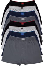 Tutku 8'li Erkek Penye Havlu Bel Boxer Karışık Renk 2XL