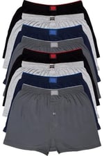 Tutku 8'li Fırsat Ürünü! Erkek Penye Havlu Bel Boxer Karışık Renk, XL