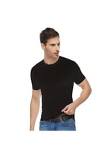Tutku Elit 2'li Paket Erkek Sıfır Yaka T-Shirt,%94 Pamuk%6 Elastan, Siyah-Beyaz, XL Beden