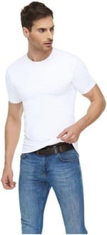 Tutku Elit 2'li Paket Erkek Sıfır Yaka T-Shirt,%94 Pamuk%6 Elastan, Siyah-Beyaz, XL Beden