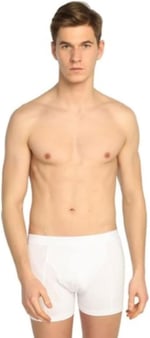 Tutku Erkek Pamuklu Likralı Boxer Paçalı Don 10'lu Paket XXL Beyaz
