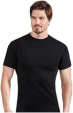 Tutku Erkek Sıfır Yaka Yarım Kol Fanila Penye,%100 Pamuk, Siyah, 3XL, 2li Paket