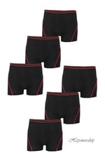 Tutku İç Giyim 6'lı Paket Erkek Çocuk Pamuklu Elastan Boxer TEC0133