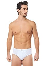 Tutku İç Giyim Pamuklu Erkek Renkli Slip Külot 6 Lı Paket Beyaz 3XL