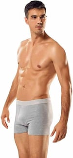Tutku İç Giyim Pamuklu Likralı Erkek Slip Boxer 3 Lü Paket (Gri, XL)