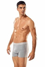 Tutku İç Giyim Pamuklu Likralı Erkek Slip Boxer 3 Lü Paket (Gri, XL)