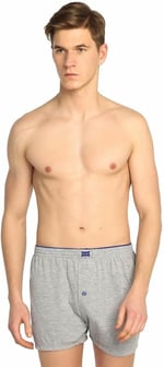Tutku İç Giyim Pamuklu Penye Düğmeli Erkek Boxer 3 Lü Paket