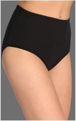 Tutku Kadın SİYAH Pamuklu Ribana Bato Külot 6'lı Paket (Siyah / 4XL)