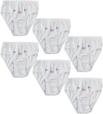 Tutku Kız Çocuk Beyaz Nakışlı Külot 6'lı Paket