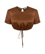 Twist SIRT DEKOLTELİ CROP BLUZ