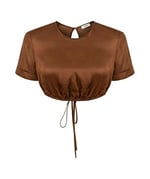 Twist SIRT DEKOLTELİ CROP BLUZ