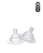 Twistshake 78020 Anti-Colic Biberon Emziği M 2+M, , Şeffaf - Seçenekler: 2’li paket., 2 Stück (1er Pack)