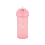 Twistshake Pipetli Alıştırma Bardağı Pembe 6+ Ay 360 ml - Seçenekler: Pastel Gri, Pastel Mavi, Pastel Pembe