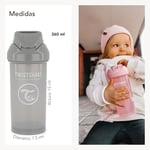Twistshake Pipetli Alıştırma Bardağı Pembe 6+ Ay 360 ml - Seçenekler: Pastel Gri, Pastel Mavi, Pastel Pembe