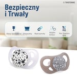 Twistshake Silikon 2’li Emzik Seti Gri Beyaz 6+ Ay