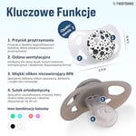 Twistshake Silikon 2’li Emzik Seti Gri Beyaz 6+ Ay