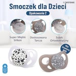 Twistshake Silikon 2’li Emzik Seti Gri Beyaz 6+ Ay