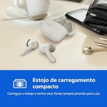 TWS Kablosuz Bluetooth Kulaklık, Mikrofonlu, Bar Tasarımlı, IPX4 ve 24 Saatlik Toplam Güç Kaynağı, Beyaz TAT1109WT/00