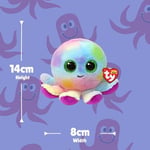TY Beanie Boos Pastel Ahtapot Bubbles Mor Peluş Oyuncak 15 Cm