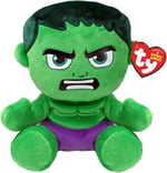TY Hulk Marvel Avengers Beanie Babies Regular, Lisanslı Beanie Bebek Yumuşak Peluş Oyuncak, Koleksiyon Parçası Pelüş Oyuncak