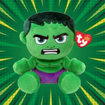 TY Hulk Marvel Avengers Beanie Babies Regular, Lisanslı Beanie Bebek Yumuşak Peluş Oyuncak, Koleksiyon Parçası Pelüş Oyuncak