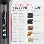 TYMO RING PLUS Saç Düzleştirici Fırça, Profesyonel Saç Düzleştirici, 9 Sıcaklık Ayarı, 120 ℃ - 210 ℃, LCD Ekran, 20S Hızlı Isıtıcı, Negatif İyon Düzleştirici Ütüler, Çift Voltaj