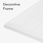 U Brands marka manyetik tahta folyosu, duvar tahtası, tebeşir tahtası, 50,8 x 76,2 cm, beyaz ahşap çerçeveli takvim, kuru silinebilir