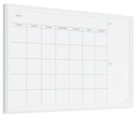 U Brands marka manyetik tahta folyosu, duvar tahtası, tebeşir tahtası, 50,8 x 76,2 cm, beyaz ahşap çerçeveli takvim, kuru silinebilir
