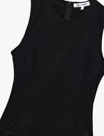U Yaka Slim Fit Kolsuz Mini Balon Elbise