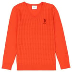 U.S. POLO ASSN. KIZ COCUK ORANJ TRIKO KAZAK BASIC