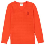 U.S. POLO ASSN. KIZ COCUK ORANJ TRIKO KAZAK BASIC