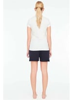 U.S. Polo Assn. - Kadın Kar Melanj T-Shirt Şort Takımı