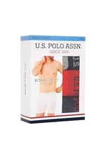 U.S. Polo Assn. Erkek Siyah 3 Lü Uzun Paçalı Boxer